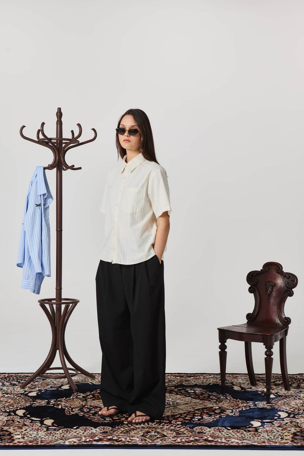 Butter Yellow Pinstripe Shirt