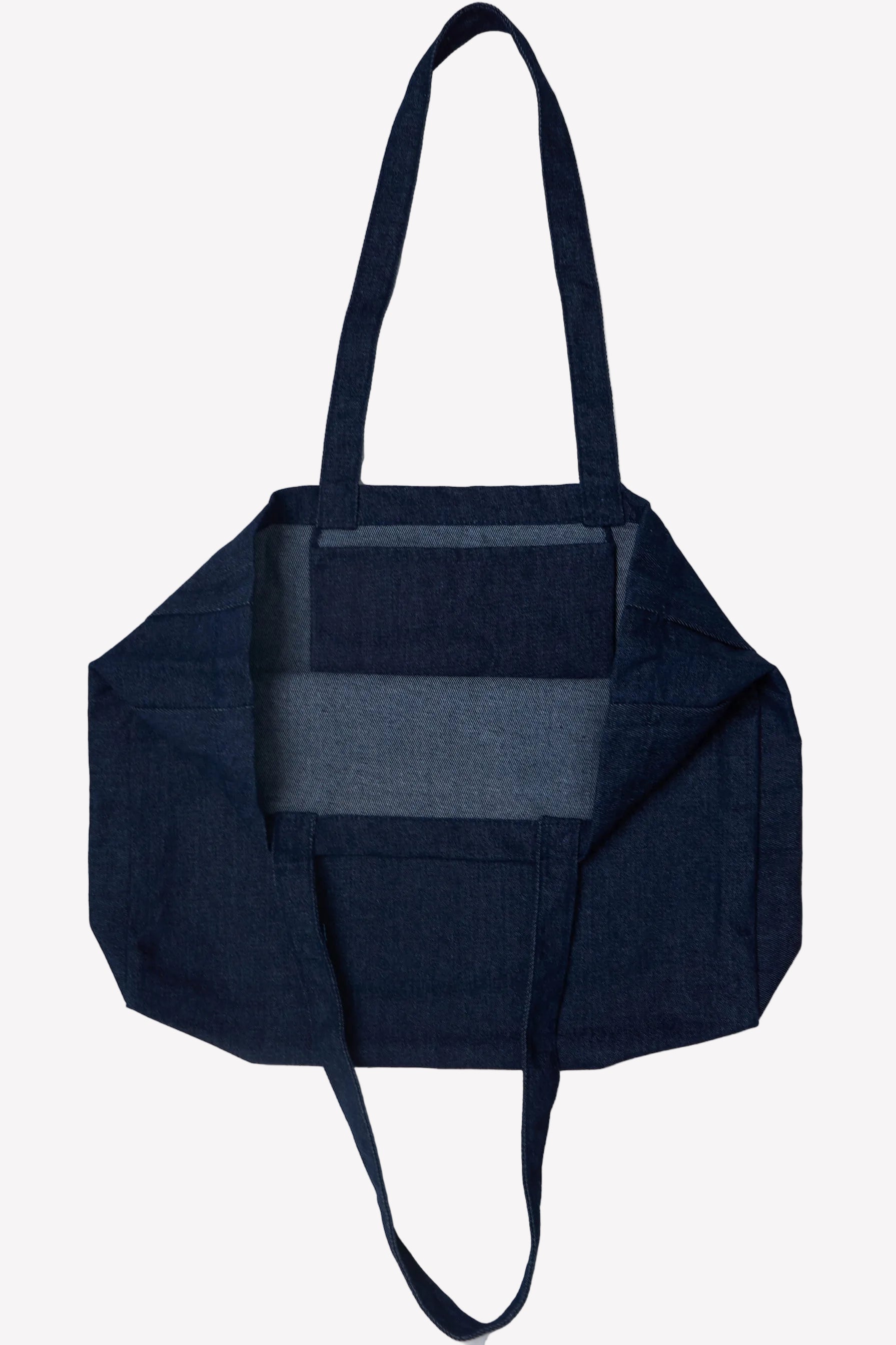 indigo denim tote bag