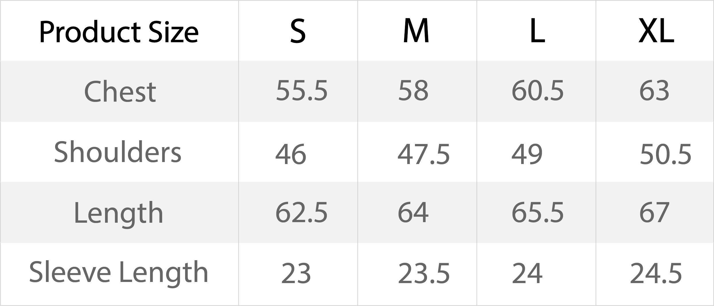 Darci Dawn Size Guide