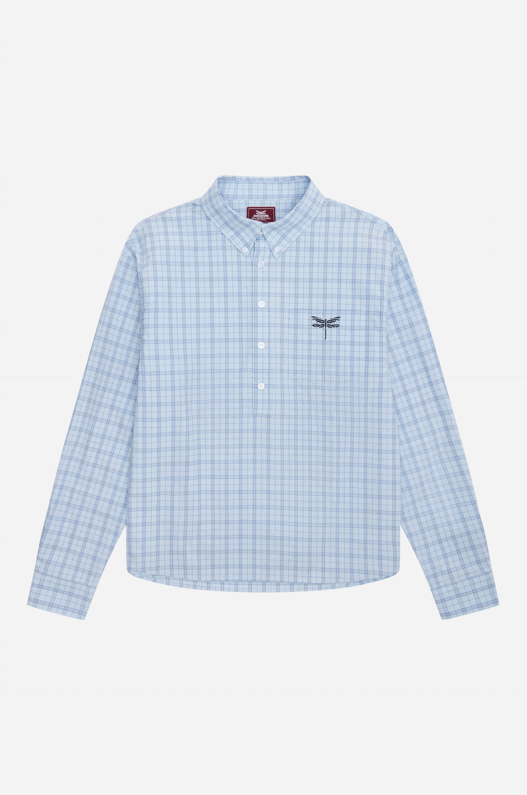 oxford polo shirt   blue check