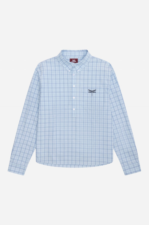 oxford polo shirt   blue check