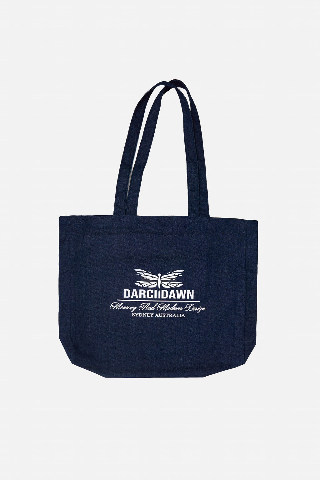 indigo denim tote bag