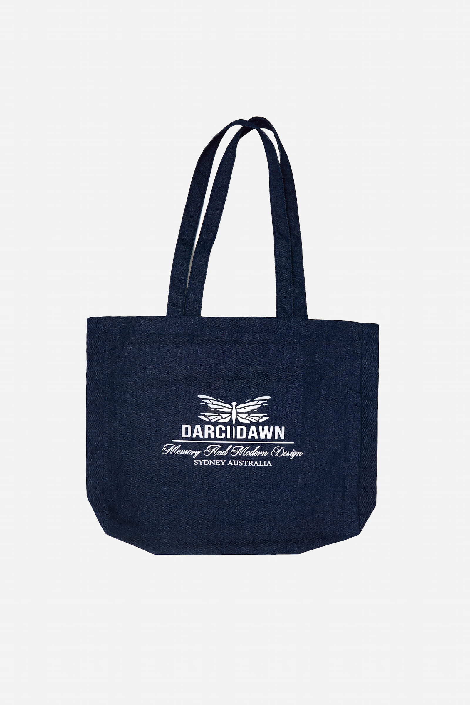 indigo denim tote bag