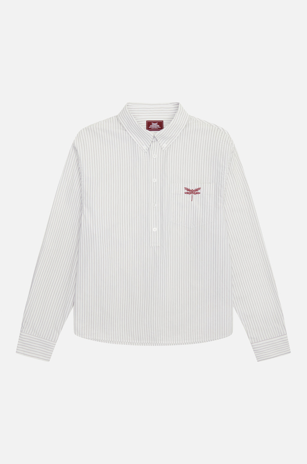 oxford polo shirt   white pinstripe