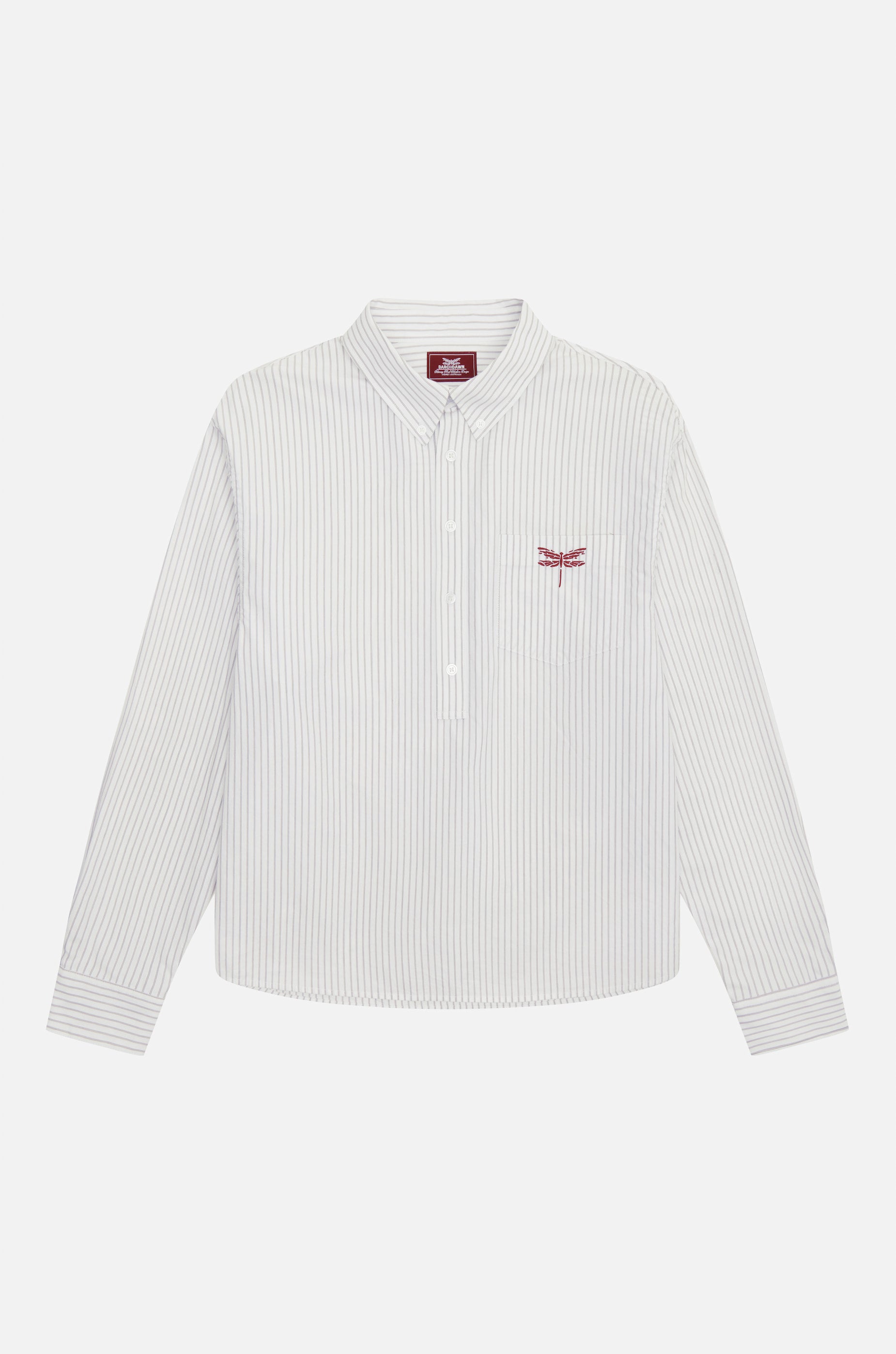 oxford polo shirt   white pinstripe