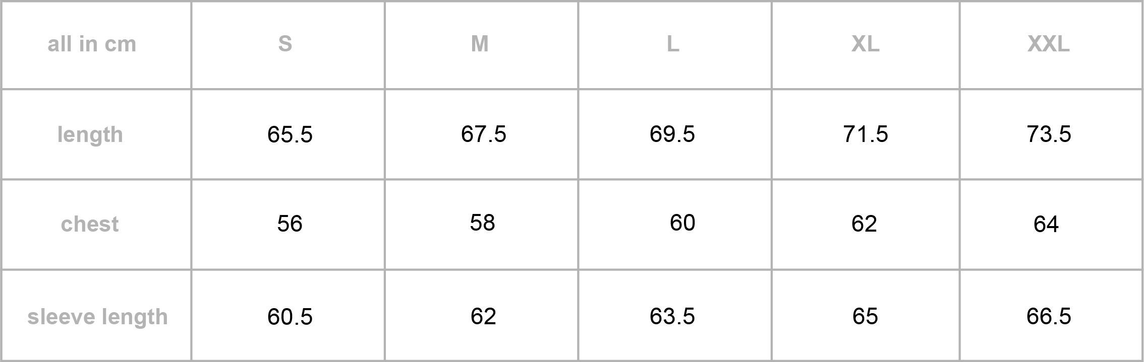 Darci Dawn Size Guide